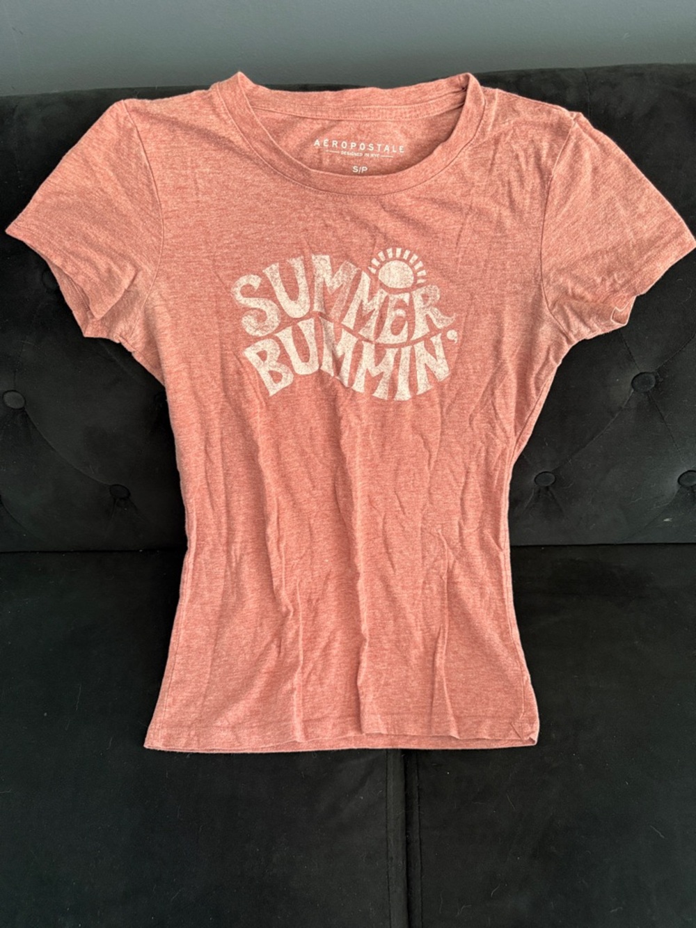 Aéropostale 'Summer Bummn' Coral Graphic Tee